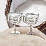 100%-S925 Sterling Silver 2CT 8MM Moissanite Stud Earrings with Certificate Super Flash Wedding Party Jewelry