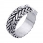 Ancient Silver Color Buddha Ring Finger Art Retro Man Punk Jewelry Motorcycle Tire Pattern Women Birthday Gifts Couple Jewelry