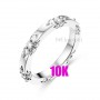 Kuololit Knife Edge 585 14K 10K Rose Gold Moissanite Ring for Women Lacie Matching Eternity Band Engagement Promise New Arrival