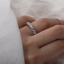 4mm 5cttw D Color Moissanite Wedding Band Ring 925 Silver Full Eternity Band  Engagement Rings For Women Wholesale