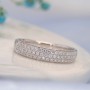 0.294ctw DEF Color VVS1 Round Cut Moissanite Wedding Band for Women Solid Real 10k White Gold Fine Jewelry Daily Ring