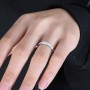 0.294ctw DEF Color VVS1 Round Cut Moissanite Wedding Band for Women Solid Real 10k White Gold Fine Jewelry Daily Ring