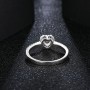 Romantic Wedding Heart Moissanite Ring Silver 925 Original 0.5 Carat D Color Brilliant Cut Moissanite Engagement Rings for Girls