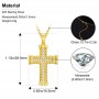 Trendy Moissanite S925 Silver Ankh Cross Pendants Necklace For Men Women Hip Hop Fine Jewelry Pass Diamond Test Exquisite Gifts