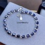 Luxurious Natural  Sapphire Bracelet Natural Blue Sapphire Gemstone Bracelet Solid 925 Sterling Silver Bracelet