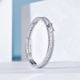 Luxury 925 Silver Created Moissanite Gemstone Couple Bangle Bracelets Wedding Party Fine Jewelry Wholesale