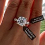 4.3cttw D Color Moissanite Diamond Engagement Rings 925 Sterling Silver Wedding Rings For Women