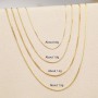 Real 18K Gold Necklace Match Pendant Chain Solid AU750 Chopin Chain for Women Fine Jewelry Wedding Gift