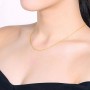Real 18K Gold Necklace Match Pendant Chain Solid AU750 Chopin Chain for Women Fine Jewelry Wedding Gift
