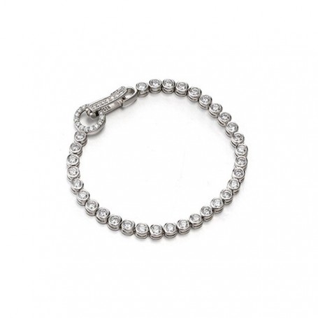 925  Silver 3mm Round Zircon Bracelet for Women Bubble Drill Design Sparkling Wedding Fine Jewelry