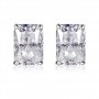 S925 Silver Radiant Cut Loose Classic Moissanite 2.0 Carats A Pair Diamond Gemstone Wedding Earrings for Women Men Couple Gifts