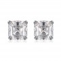 2022 New 925 Silver 2 Carat A Pair VVS1 Color Asscher Cut Moissanite Diamond Test Passed Stud Earrings Jewelry for Couple Gift
