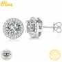 Classic Round 2CT Diamond Test Passed Moissanite Earring For Women Jewelry Sterling Silver 925 Fashion Earrings Engagement Gift