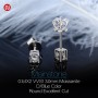 GIGAJEWE Real Gold 9K Moissanite Blue Earrings Rare Color 3.0mm 0.1ctX2pcs VVS1 Round Cut Circle Stud Jewelry Woman Girl Gift