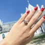 2ct Moissanite Diamond Solitiare Engagement Rings For Women 100% 925 Sterling Silver Bridal Wedding Band Bezel Setting