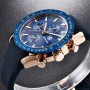 BENYAR  New  Luxury Silicone Strap Sports Casual Fashion Quartz Chronograph Waterproof Chronograph Men's Watch Relogio Masculino