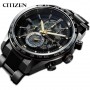 Citizen Back of The Moon Men's Watch Luxury Stainless Steel Quartz Watch Calendar Luminous Clock Men's Business Casual Watch