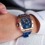 TSAR BOMBA 2022 New Men Automatic Mechanical Watch Tonneau Wristwatch Waterproof Clock Luxury Fashion Watches for Men