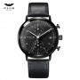FEICE Genuine Leather Band Mens Business Self Winding Wrist Watches Sport Waterproof Date Luminous Casual Watches for Men FS021A