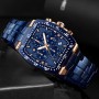 WWOOR Men Chronograph Sport Watches For Men Fashion Square Top Brand Luxury Stainless Steel Waterproof Quartz Watch reloj hombre