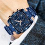 WWOOR Men Chronograph Sport Watches For Men Fashion Square Top Brand Luxury Stainless Steel Waterproof Quartz Watch reloj hombre