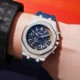 Fashion Quartz Watch for Men Silicone Strap Sport Chronograph Wristwatch with Auto Date Analog Waterproof Watches Man часы reloj