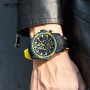 MEGIR Watch for Men Fashion Military Sport Chronograph Quartz Watches Silicone Strap 24-hour Wristwatch часы relogio reloj 2133