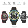 MEGIR Watch for Men Fashion Military Sport Chronograph Quartz Watches Silicone Strap 24-hour Wristwatch часы relogio reloj 2133