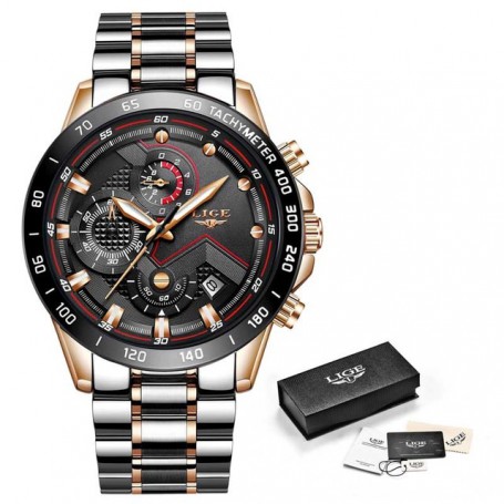 Watch Men Luxury Brand Blue Stainless Steel Wrist Watch Chronograph Army Military Quartz Watches Relogio Masculino
