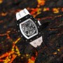 Watch Carbon Fiber Bezel TSAR BOMBA Men Automatic Watch Waterproof Clock Fashion Skeleton Mechanical Wrist Watch