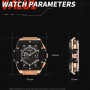 Top Brand Fashion Mens Watches Multifunction Sports Waterproof Calendar Watch Square Military Chronograph AAA Male Clocks 2022