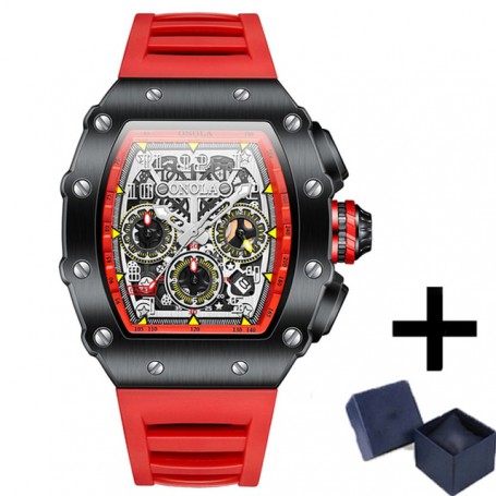 Classic Tonneau Men Watches Luxury Waterproof Sport Luminous Quartz Male Watch Business Chronograph Steel AAA Jewelry Clock