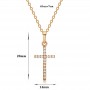 Exquisite Sparkling Mini Zircon Cross Necklace Pendant Ladies Charm Versatile Simple Fashion Party Jewelry Gift