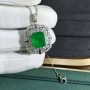 Wong Rain Vintage 925 Sterling Silver VVS 3EX 5CT Created Moissanite Emerald Gemstone Pendant Necklace For Women Fine Jewelry