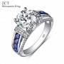 2ct Real Moissanite Ring For Women Real 925 Sterling Silver 14K White Gold Plated Diamond Ring  Wedding Jewelry