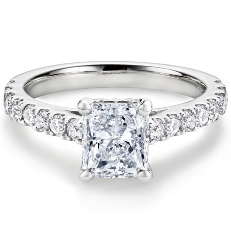 1.5 Ct D Color Moissanite Radiant Cut Engagement Wedding Band Ring 925 Sterling Silver For Women Anniversary Jewelry