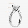 1.5 Ct D Color Moissanite Radiant Cut Engagement Wedding Band Ring 925 Sterling Silver For Women Anniversary Jewelry
