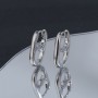 1 piece S925 Silver Hollow Out Double Heart Stud Earrings Jewelry