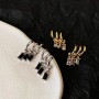 S925 Silver Zircon Stud Earrings for Women Girl Fashion Earring Jewelry Party Gift Drop Shipping Accessories