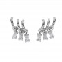S925 Silver Zircon Stud Earrings for Women Girl Fashion Earring Jewelry Party Gift Drop Shipping Accessories