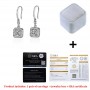 AETEEY Real Moissanite Drop Hook Earrings 925 Sterling Silver Square Dangle Earrings Fine Jewelry Gifts for Women EA019