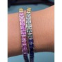 Pirmiana Hot Sale 4x4mm Square Rainbow Sapphire Bracelet Created Gemstone S925 Silver Fashion Jewelry for Christmas Party Gifts