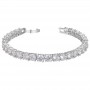 ZHUKOU Fashion Round CZ crystal Bangle Bracelet for Women shiny Gold color silver color women Bracelet Jewelry wholesale VL130