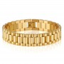 Hiphop Gold Watchband Bracelet & Bangle For Men Women Stainless Steel Watch Chain Luxury Biker Bracelets Jewelry