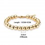 Stainless Steel ball Beads Cuff Bracelet for Women men Gold Silver Color Beaded Bracelets Charms Metal Statement Jewelry