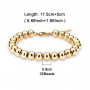Stainless Steel ball Beads Cuff Bracelet for Women men Gold Silver Color Beaded Bracelets Charms Metal Statement Jewelry