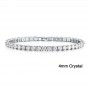 4mm Rhinestones Tennis Bracelets Iced Out Chain Crystal Wedding Bracelet for Women Men Gold Silver Color Bracelet 19 cm