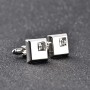Crystal Cufflinks for Men in Square Shape Rhinestone Cuff Button Silver Plated Luxury French Cufflinks For Men Wedding&Business
