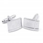 Fashion Cufflinks For Man Silver Plated Rectangle Cross Engraved French Shirt Groom Wedding Cuff Links Mens Jewelry Gift