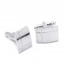 Fashion Cufflinks For Man Silver Plated Rectangle Cross Engraved French Shirt Groom Wedding Cuff Links Mens Jewelry Gift